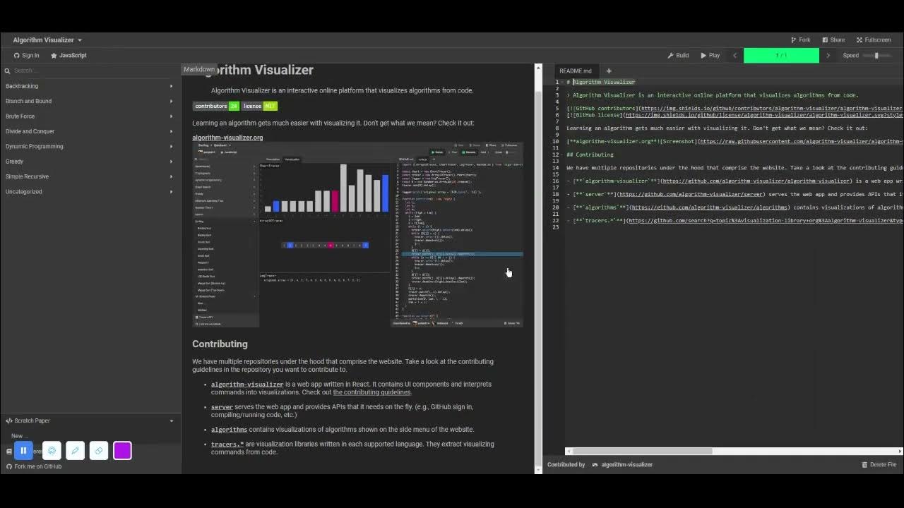 algorithm visualiser - YouTube