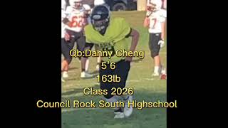 Danny Cheng Council Rock South Football Class of 2026 Danny Cheng Council Rock South Football Class of 2026