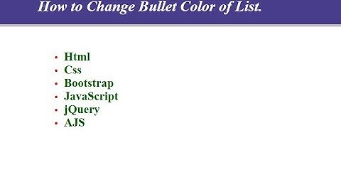 How to Change Bullet Color of list using html css | How to change bullet color from list
