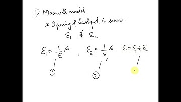 Material Properties: Viscoelasticity 1. Maxwell model of viscoelastic materials 2. Kelvin-Voigt mod…
