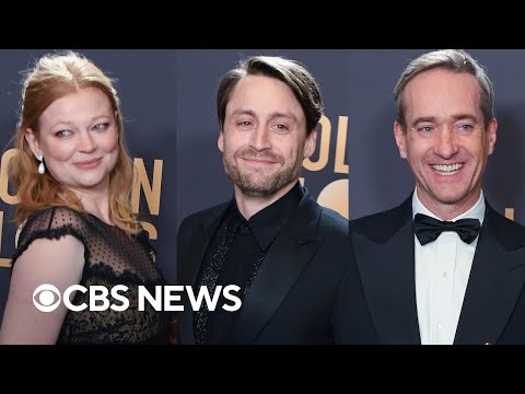 Watch: "Succession" stars on Golden Globes 2024 wins