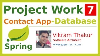 7 - Spring MVC - Project Work - Create Database(Contact App) - By eZeon