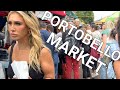 🇬🇧 BEST LONDON STREET MARKET, PORTOBELLO MARKET, ANTIQUES AND CULTURE, UNIQUE FINDS, LONDON WALK, 4K