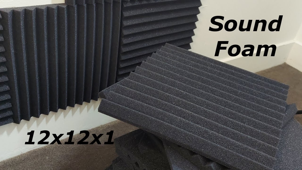 48 Pack Acoustic Sound Foam 12x12x1 All Black - YouTube