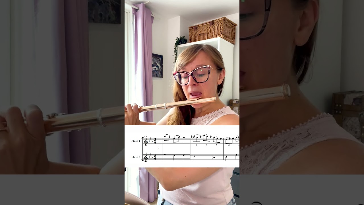 Sight read a flute duet with me! #10 (bottom part with metronome)