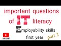 employability skills first year #IT literacy #paret 2