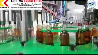 KUROMA ENGINEERING - AUTOMATIC ROTARY RINSER VACUUM FILLING SCREW CAPPING & STICKER LABLE