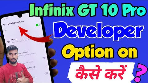 Infinix GT 10 Pro me developer option kaise on kare | infinix GT 10 Pro developer option setting