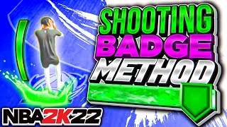 BEST SHOOTING BADGE METHOD in NBA 2K22! (9 BADGES PER HOUR) FASTEST WAY TO GET SHOOTING BADGES 2K22!