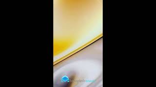 Grey & Golden Elegance - Glass Kitchen Backsplash