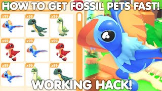 🔥HOW TO GET NEW FOSSIL PETS VERY FAST IN ADOPT ME...👀🔥(GET FOSSIL PETS 10X FAST!) ROBLOX