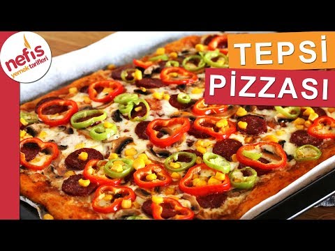 15 Dakikada Anne Usulü TEPSİ PİZZASI - En Kolay Pizza Tarifi