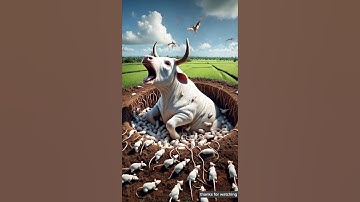 white cow covered in millions of rats 😭 rescue team saved her , #ai #rescue #trending