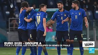 Euro-2021 : l'Italie décroche facilement son billet pour les 8es de finale face à la Suisse