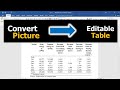 Convert Picture to Editable Table in Word π