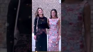 لقاء الملكة رانيا والملكة ليتيزيا في اسبانيا #الأردن #explore #fashion #السعودية #jordan