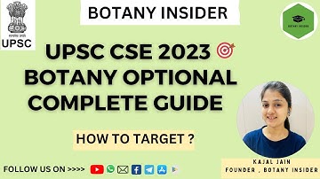 UPSC CSE 2023 II Botany Optional II Paper Pattern- Botany optional CSE 2023 II Botany Syllabus