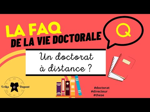PEUT ON FAIRE UN DOCTORAT A DISTANCE EN FRANCE ?