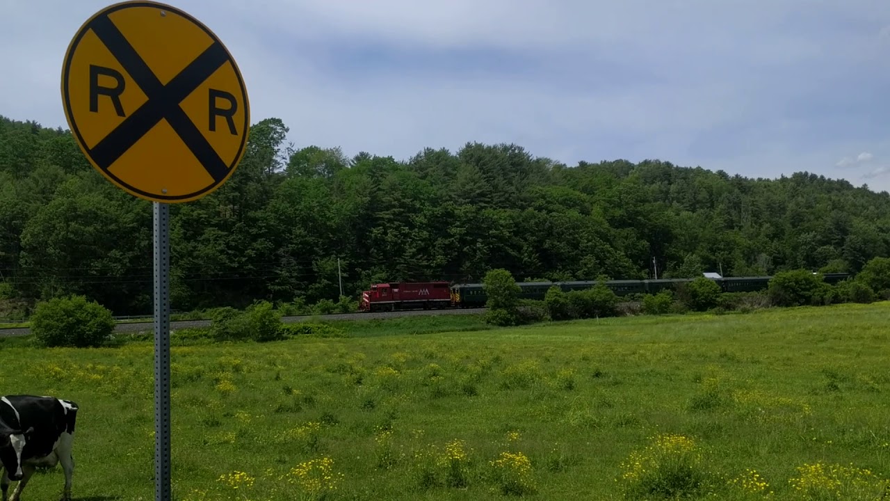 MBRRE's Green Knight Train at Round Barn Rd, Newbury VT, take 1