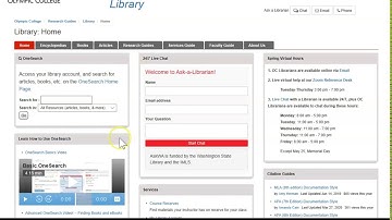 Brief Library Intro for Olympic College Running Start Summer 2020