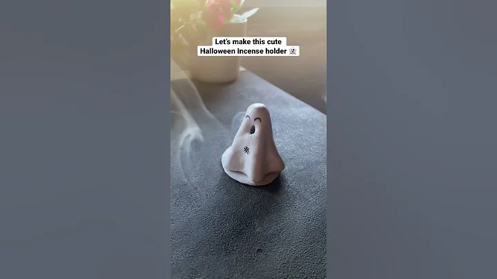 Let’s make Halloween Ghost Incense holder  #shorts #youtubeshorts