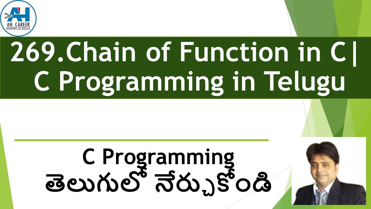 269.Chain of Function in C | C Programming in Telugu - YouTube