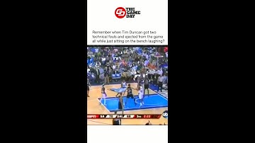 Tim Duncan Gets Ejected For Laughing on the Bench by Joey Crawford