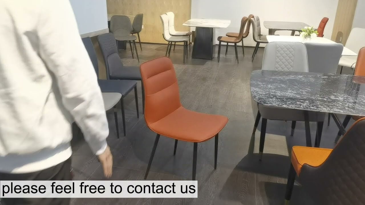 Cheap Modern Design Leather High Back Dining Chairs Set Of 6 Kitchen Dining Room Furniture