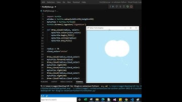 Draw Clouds Using Python Turtle Graphics