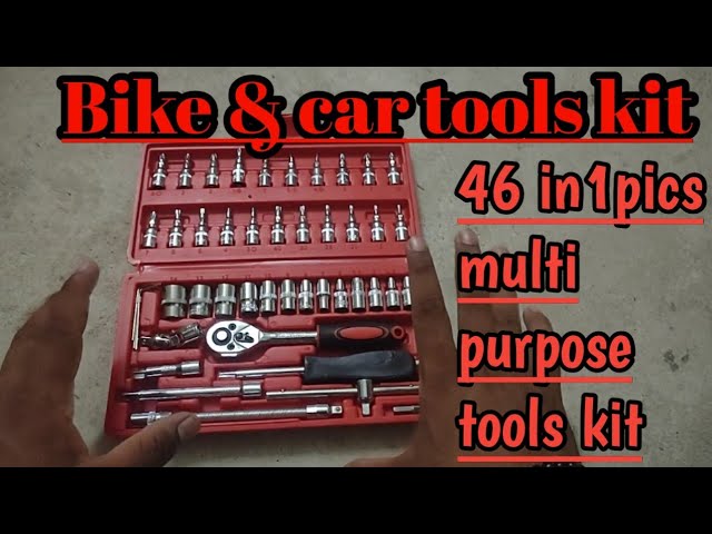 Car and bike tools kit, 46 in 1 pics tools kit, multi purpose screw  drivers tools