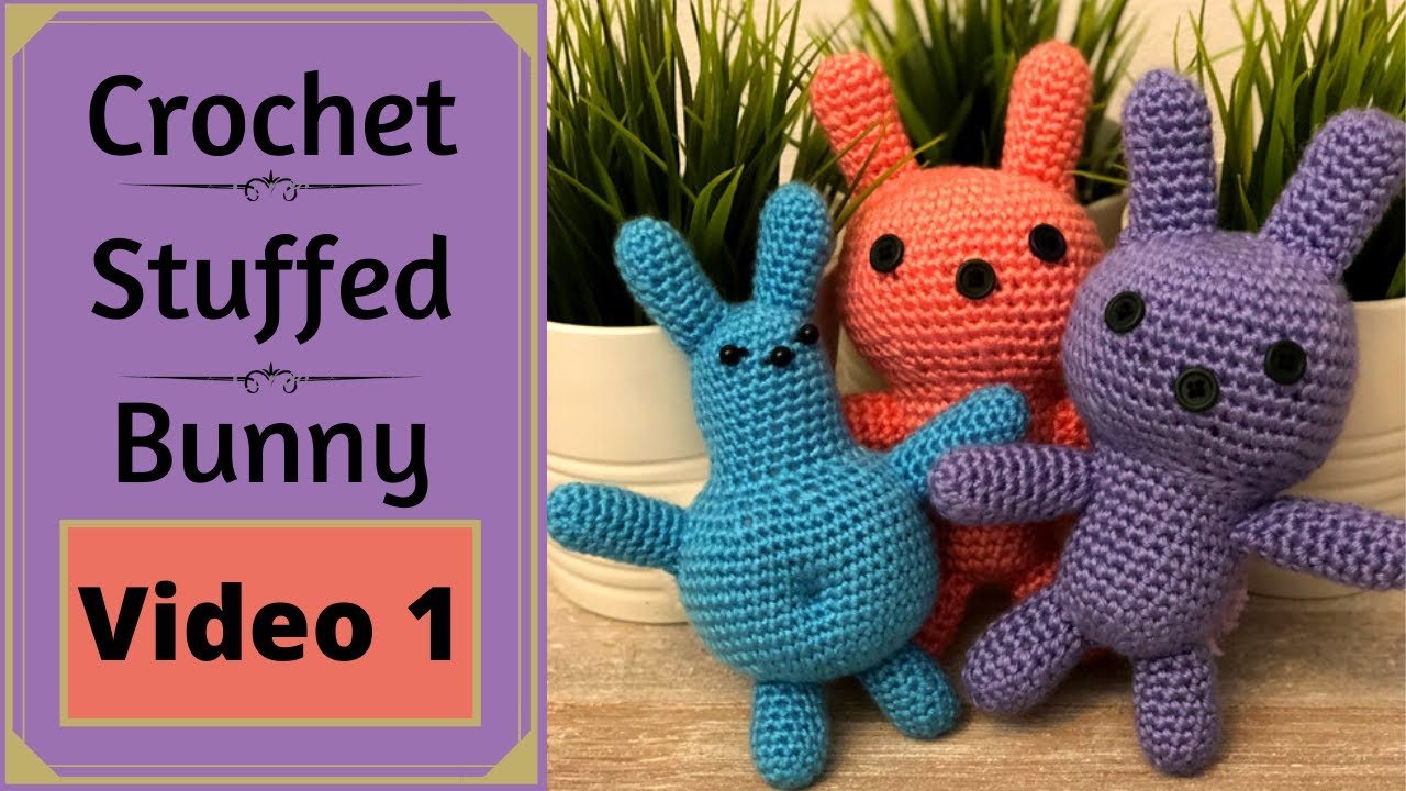 How To Crochet A Stuffed Animal, Crocheted Stuffed Bunny, EASY