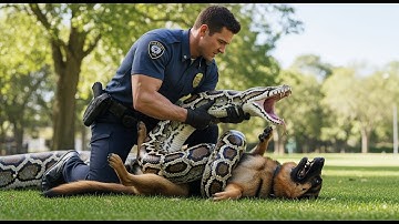 Brave Rescue Team Fights GIANT Python to Save Loyal German Shepherd Dog 🐍