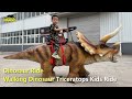 Wonderful Walking Dinosaur Triceratops Kids Ride | Dinosaur Rides