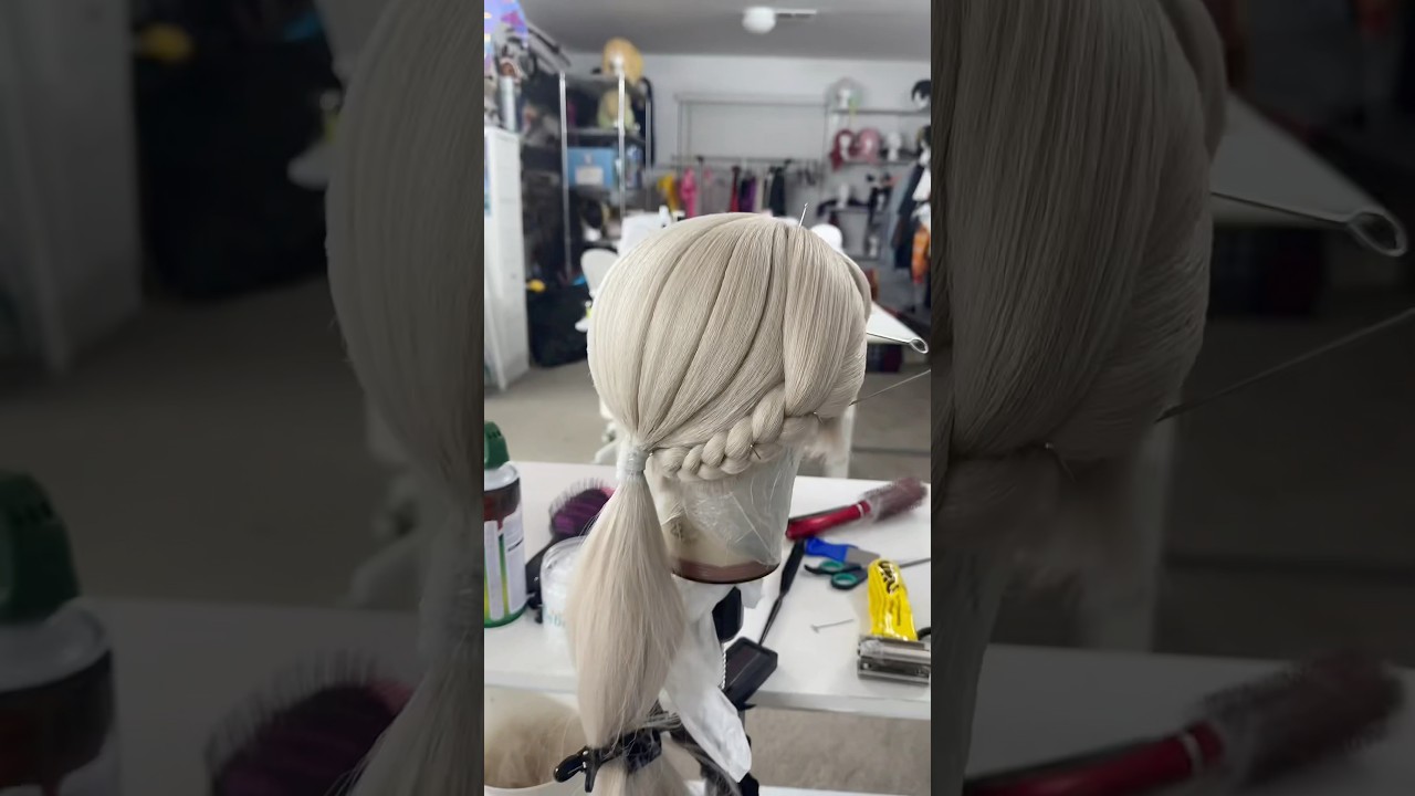 What wigs are we workin on ⁉️#wigcommission #wigstyling #cosplaywigs #wigmaker #genshinimpact