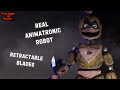 Real animatronic with retractable blades