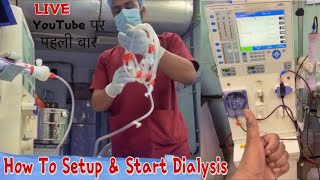 How to Setup Dialysis Machine | Priming & initiate Hemodialysis