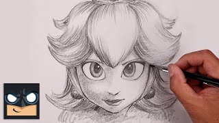 how to draw princess peach super mario sketch tutorial