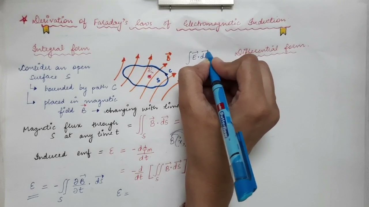 Integral &amp; Differential form of Faraday's Law - YouTube