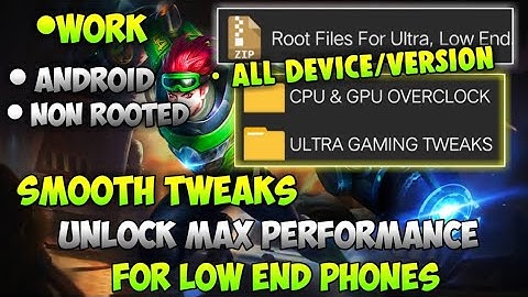 Overlock CPU And GPU 90Hz With Ultra Gaming Tweaks No Root Mod Files Extend Battery Life Optimized !
