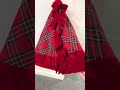 Raz 60.5" Plaid Christmas Tree Skirt with Red Velvet Bows 4604517