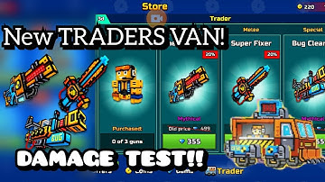 New TRADERS VAN Damage TEST!! Bug Catcher Set, OP Disable JUMPS, ( Pixel Gun 3D )