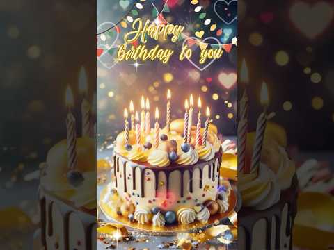Happy birthday to you song 💖 yellow design birthday #happybirthday #birthdaycake #birthdaysong #생일