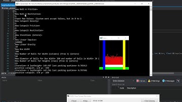 Box2D-SFML Bouncing Balls in a Box, Heights and Quotient after Impulse record 000047