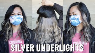Hair Transformations with Lauryn: Silver Underlights Technique on Virgin Hair Ep. 25