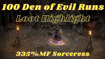 100x Den of Evil Runs: Diablo 2 Resurrected | Loot Highlight