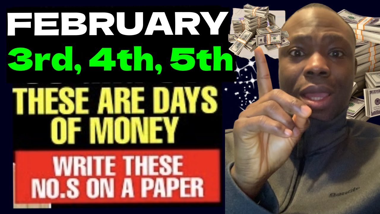 February 3, 4, 5 Are Money Days! Write These Numbers Down on a Piece of Paper - Rituals