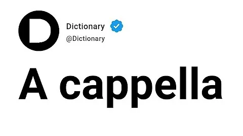 A cappella Meaning In English