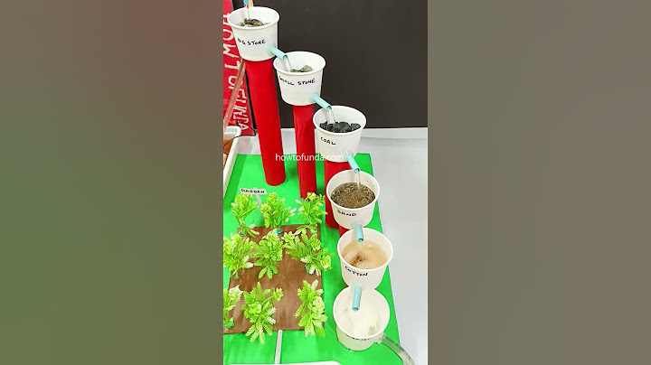 waste water treatment plant working model - water purification for science project | howtofunda