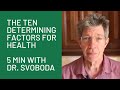 The ten determining factors for health according to ayurveda 5 minutes with dr svoboda