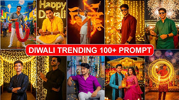 Top 100+ Gemini AI Prompts | Diwali Boys Trending DSLR Look Photos | Gemini se Photo Kaise Banaen